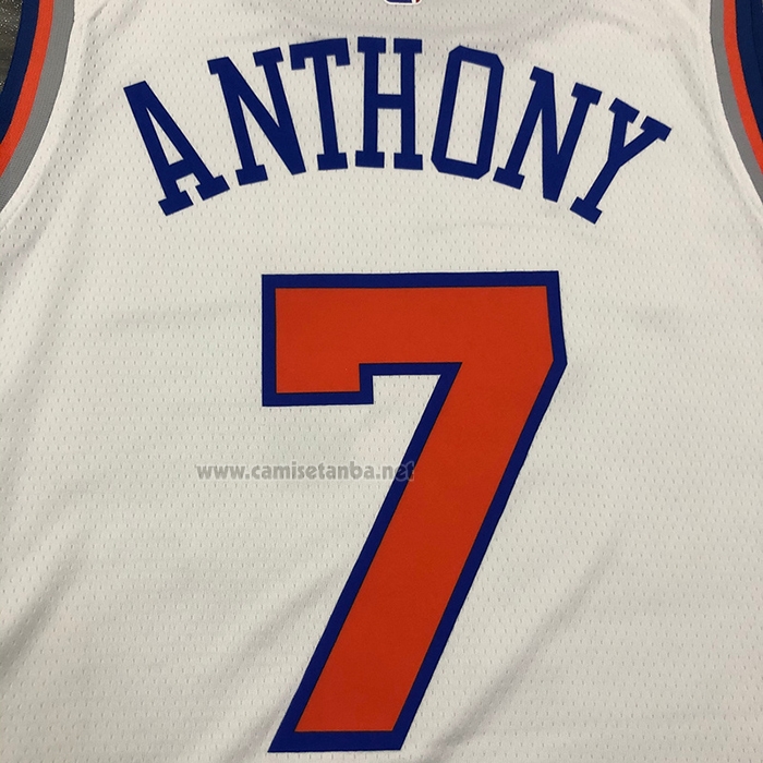 Camiseta New York Knicks Carmelo Anthony #7 Association Blanco